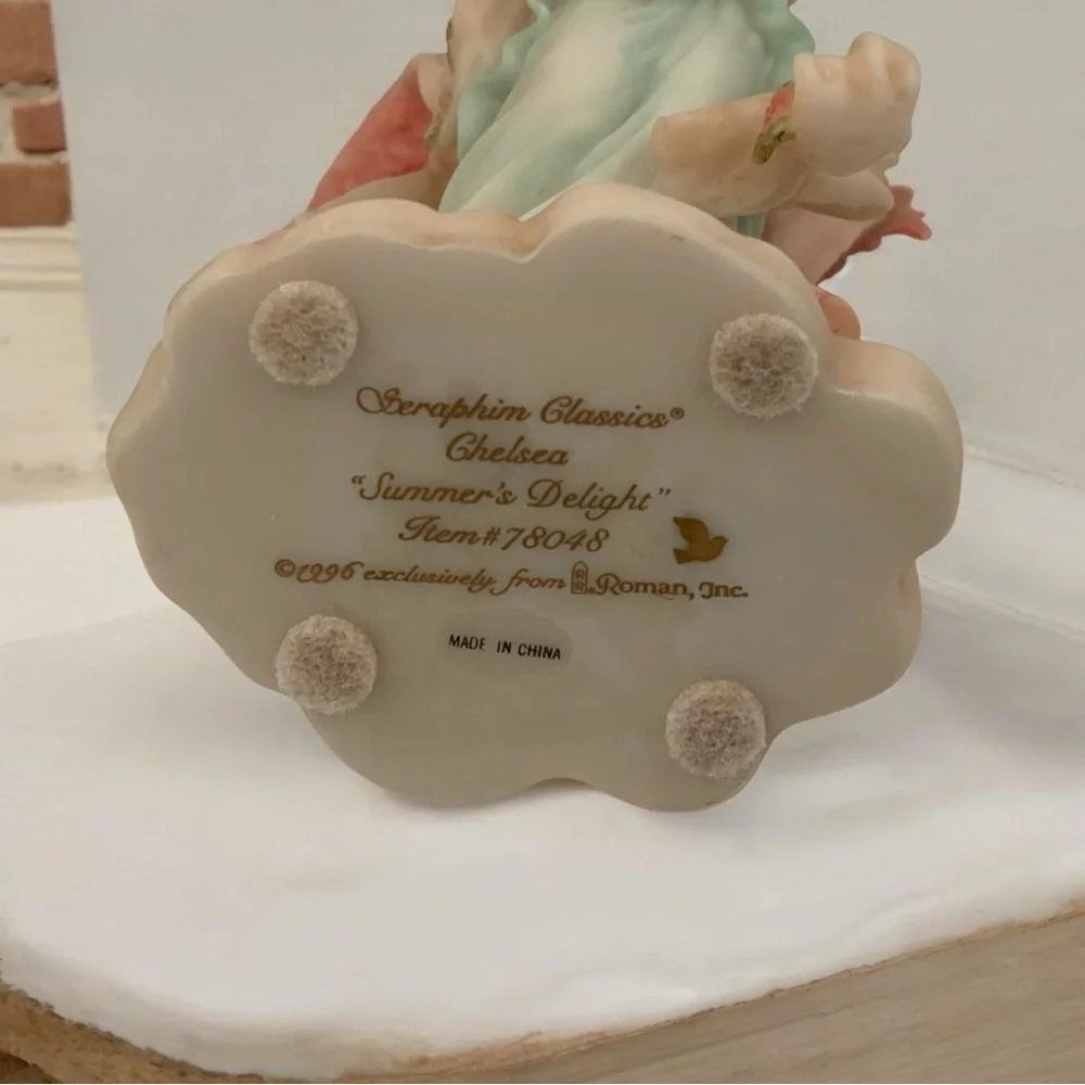 Roman Seraphim Angel Chelsea, Summer’s Delight, 1996 Limited Ed., Rare Figurine - Picture 9 of 9